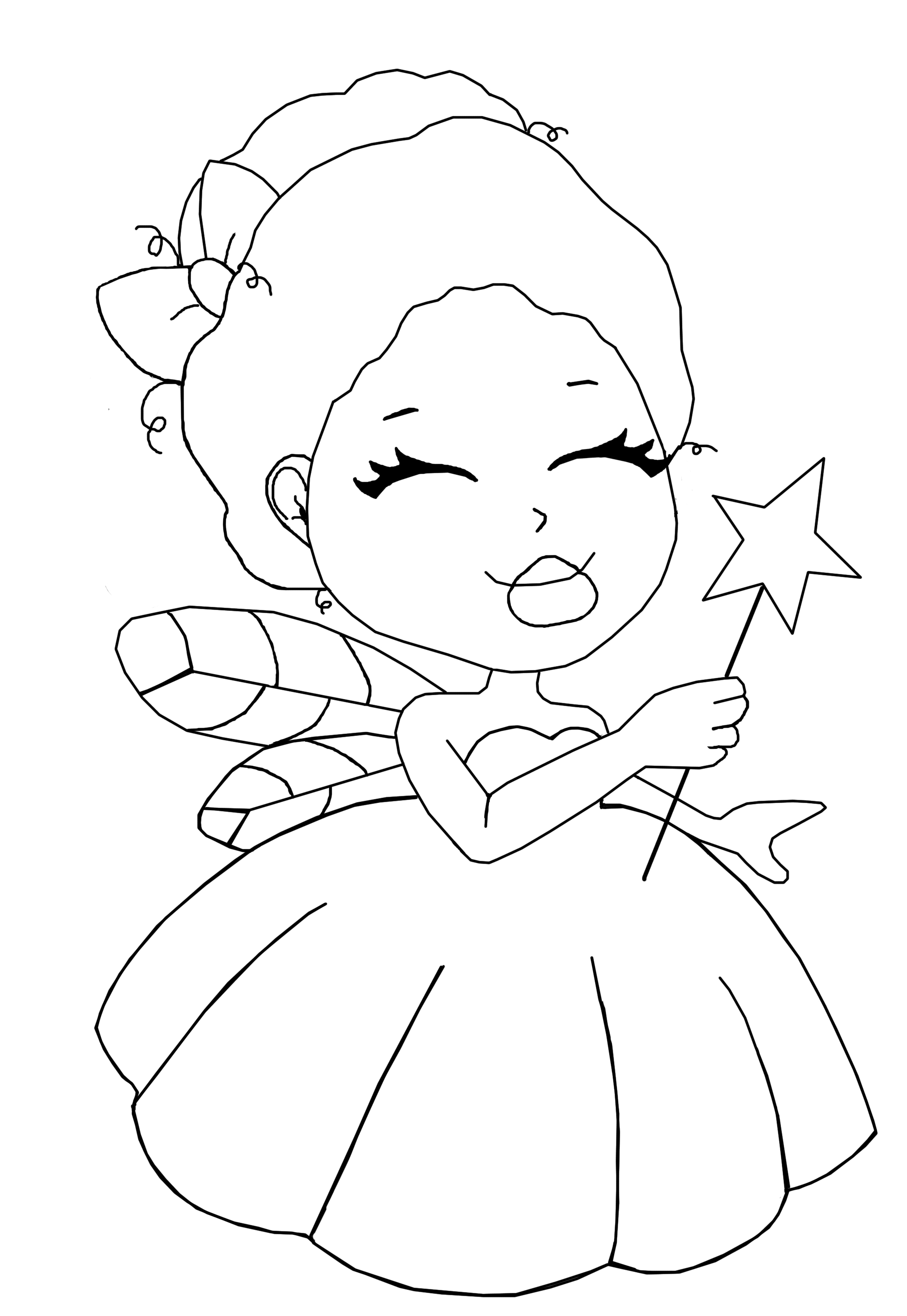 Free to Color Fairy Godmother